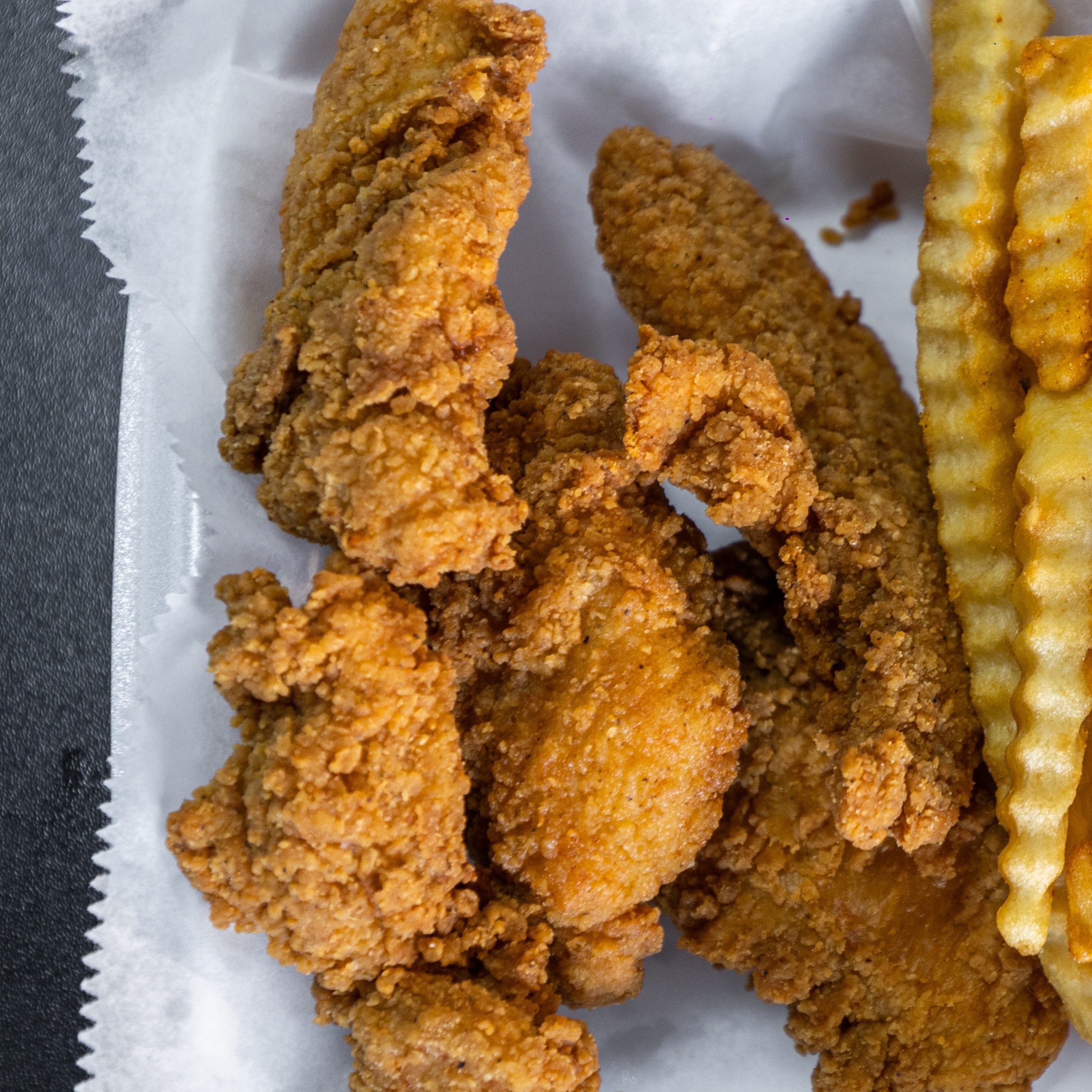 Chicken Tenders with Fries.