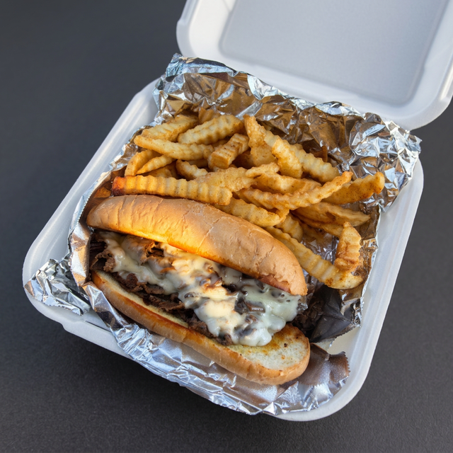 Philly Steak & Cheese With Fries.
