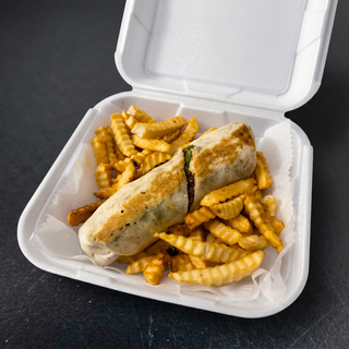 Chicken Bacon Ranch Wrap With Fries