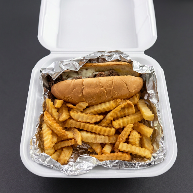 Philly Steak & Cheese With Fries.
